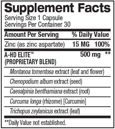 A-HD Elite Supplement Facts